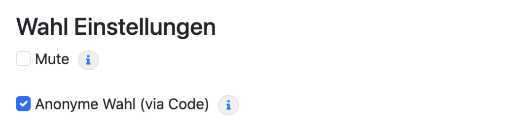 Wahl stummschalten